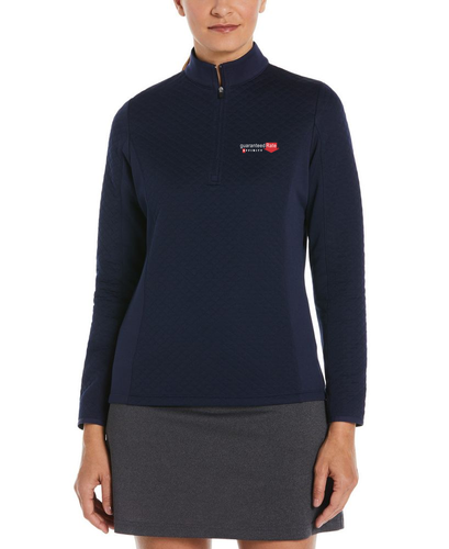 Image of Callaway Mid-Weight Diamond Quilted Fleece 1/4 Zip