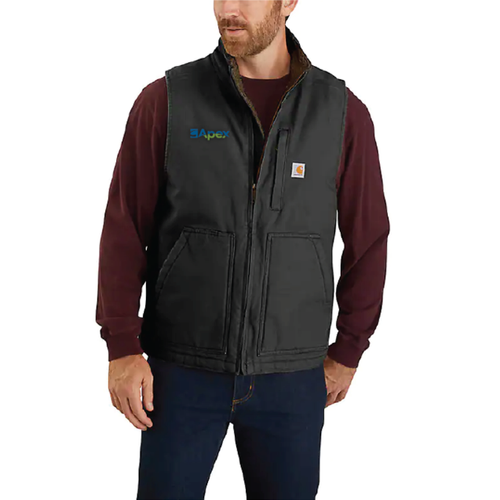 Carhartt Washed Duck Sherpa Lined Mock Neck Vest image thumbnail
