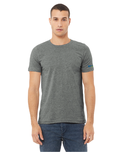 Bella+Canvas Unisex Heather CVC T-Shirt w/Sleeve Logo image thumbnail