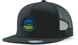 Image of Traditional 5-panel Pro Trucker Cap - Black