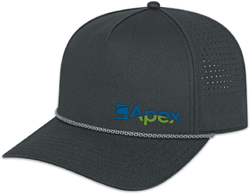 Image of Summit Perforated Cap with Rope - Black