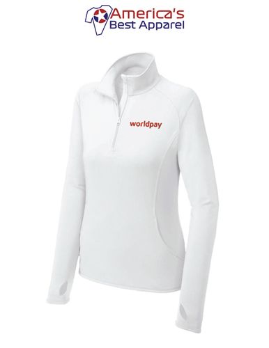 Image of Sport-Tek® Ladies Sport-Wick® Stretch 1/2-Zip Pullover. LST850