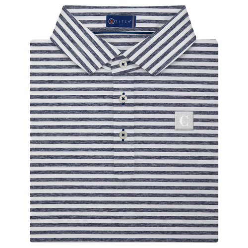 STITCH Men's Polo  Damon Stripe Navy image thumbnail