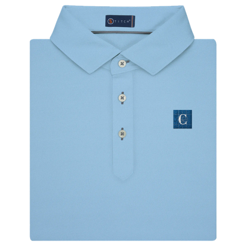 STITCH Men's Polo Solid Pique Bluebell image thumbnail