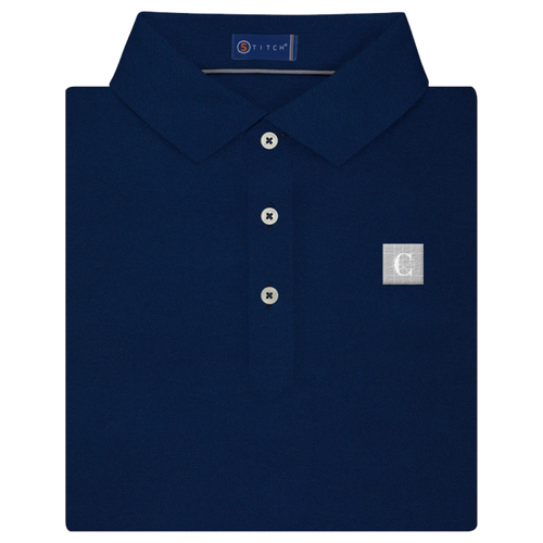 STITCH Men's Polo Solid Pique Bluebell image thumbnail