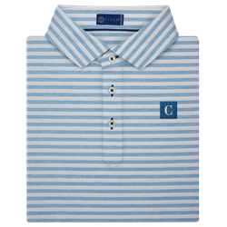 Image of STITCH Men's Polo Damon Stripe Bluebell