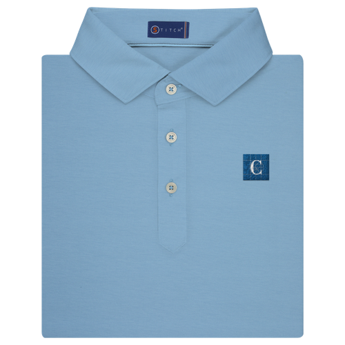 STITCH Men's Polo Riviera  Cotton Bluebell image thumbnail