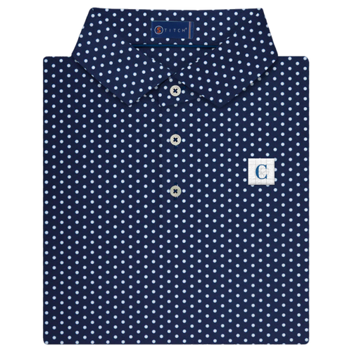 STITCH Men's Polo Double Dot Bluebell image thumbnail