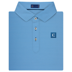 Image of Stitch Men's Atlantic Stripe Polo in Blue Orchid