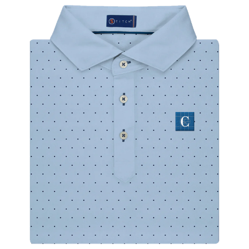 Stitch Men's Solid Dot Polo in Nantucket Breeze image thumbnail