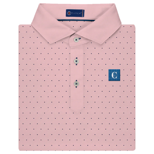 Stitch Men's Solid Dot Polo in Digital Pink image thumbnail