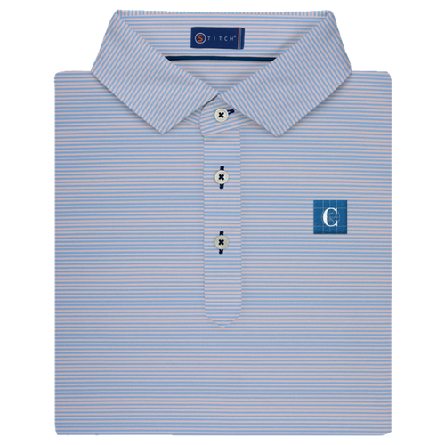 Stitch Men's Atlantic Stripe Digital Pink Polo image thumbnail