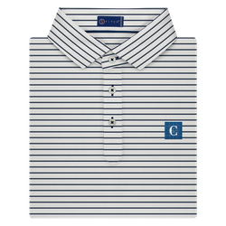 Image of Stitch Men’s Bleecker Stripe Polo in Forged Gray