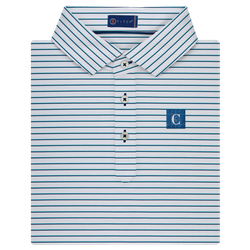 Image of STITCH Men's Polo Bleeker Stripe Caribbean Blues