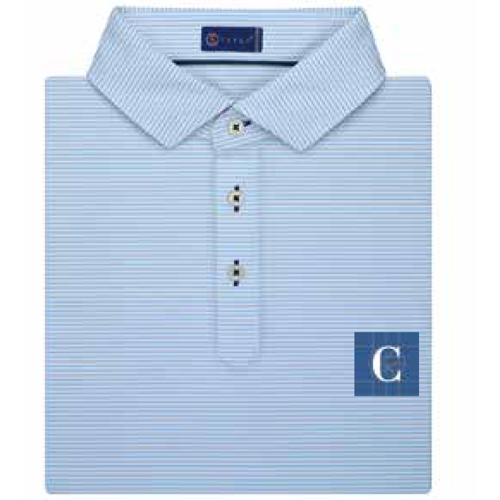 STITCH Men's Polo Atlantic Stripe Bluebell image thumbnail