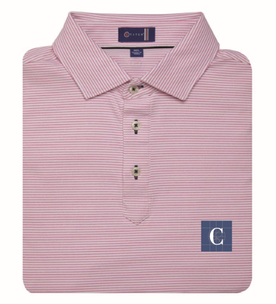 STITCH Men's Barclay Stripe Polo Jazz Berry primary image