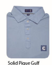 Image of STITCH Solid Pique Men's Polo - Gulf