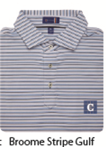 STITCH Broome Stripe Men's Polo - Gulf image thumbnail