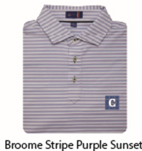 STITCH Broome Stripe Men's Polo - Purple Sunset image thumbnail