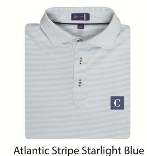 STITCH Atlantic Stripe Men's Polo - Starlight Blue image thumbnail