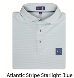 Image of STITCH Atlantic Stripe Men's Polo - Starlight Blue