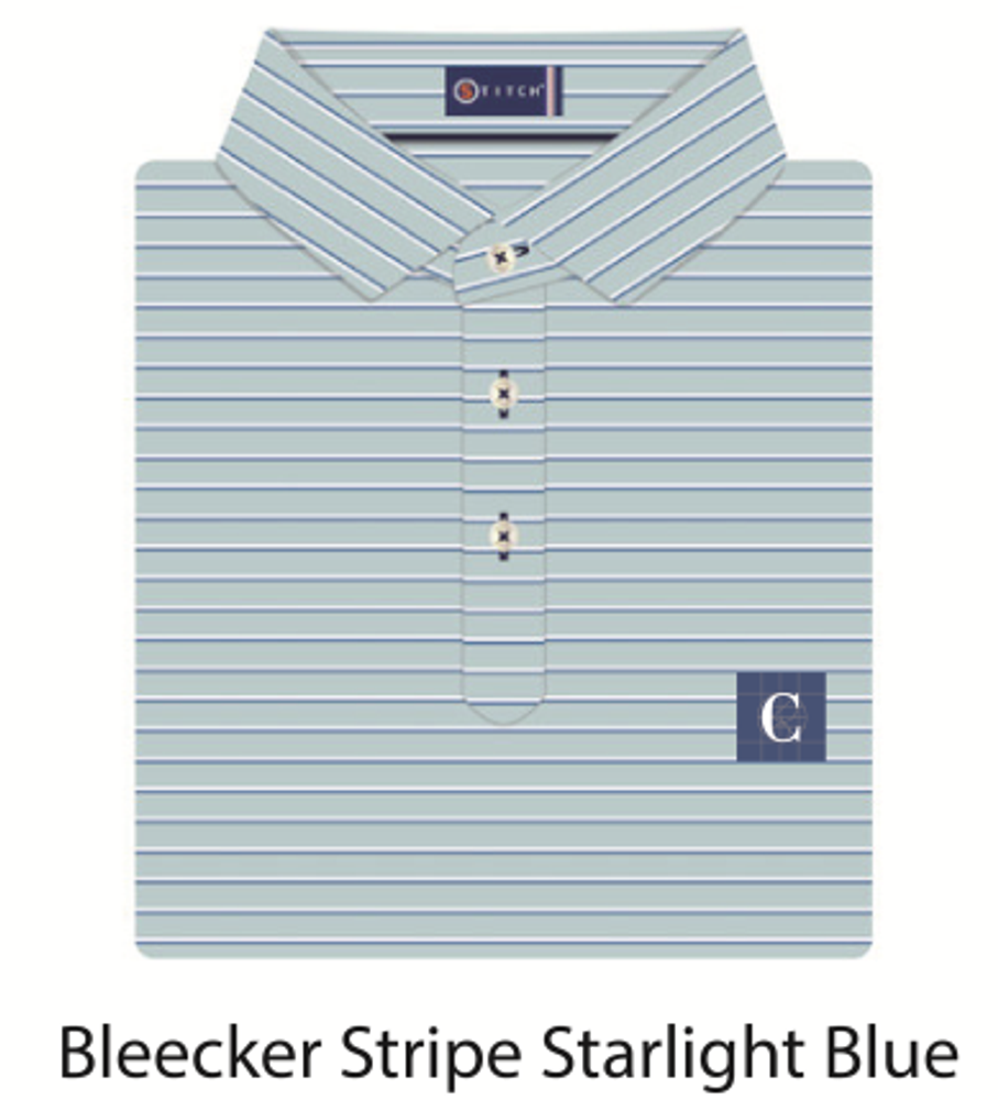 STITCH Bleecker Stripe Men's Polo - Starlight Blue primary image