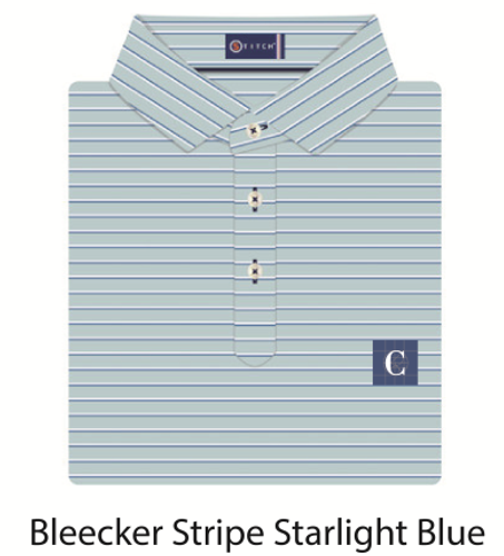 STITCH Bleecker Stripe Men's Polo - Starlight Blue image thumbnail