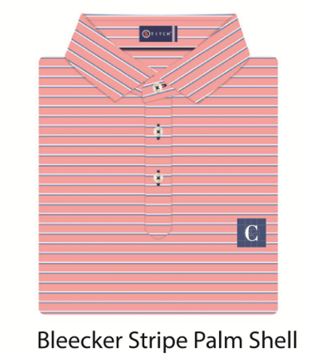 STITCH Bleecker Stripe Men's Polo - Palm Shell image thumbnail