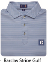 Image of STITCH Barclay Stripe Men's Polo - Gulf