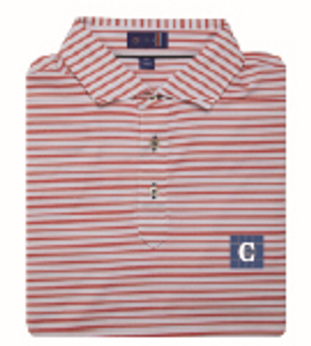 STITCH Broome Stripe Men's Polo - Cherry image thumbnail