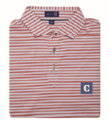 Image of STITCH Broome Stripe Men's Polo - Cherry