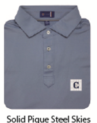 Image of STITCH Solid Pique Men's Polo - Steel Skies