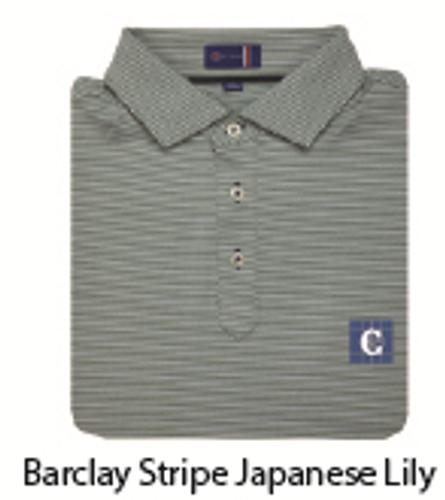 STITCH Barclay Stripe Men's Polo - Japanese Lily image thumbnail