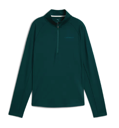 Puma Women's Pure 2.0 Quarter Zip Pullover Myrtle Green image thumbnail