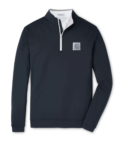 Peter Millar Men's Perth Stretch Loop Terry Quarter-Zip - Black image thumbnail