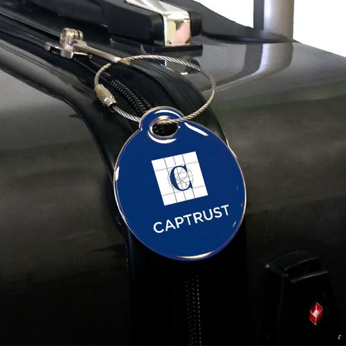 Metal Epoxy Domed Luggage Tag image thumbnail