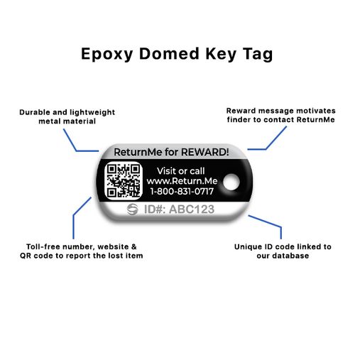 Metal Epoxy Domed Key Tag image thumbnail