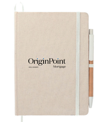 Image of 5" x 7" Organic Cotton Bound Notebook w/Pen - OPM