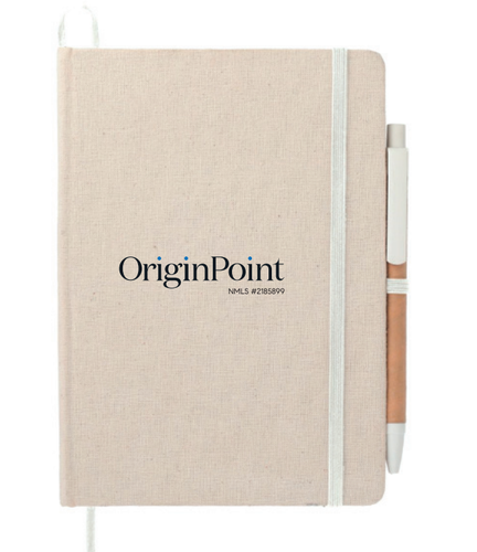 5" x 7" Organic Cotton Bound Notebook w/Pen image thumbnail