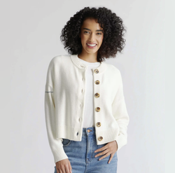 Image of Quince - 100% Organic Cotton Cropped Cardigan