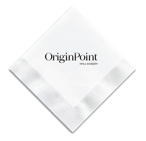 Foil Stamped 3-Ply White Beverage Napkin (Pack of 50) image thumbnail