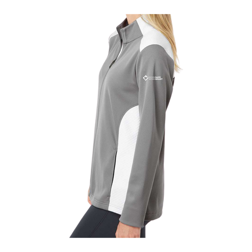 Ladies’ Adidas Textured Mixed Media Full-Zip Jacket image thumbnail