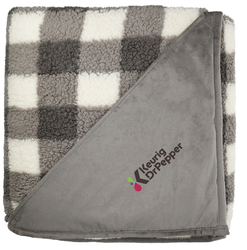 Image of 5 Poker Chips - Plaid Sherpa Blanket
