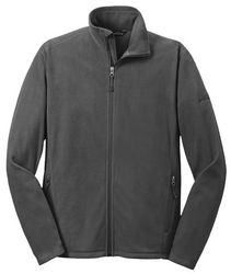 Image of Grey Full-Zip Microfleece Jacket