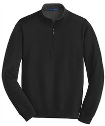 Image of Men's Black Interlock 1/4-Zip