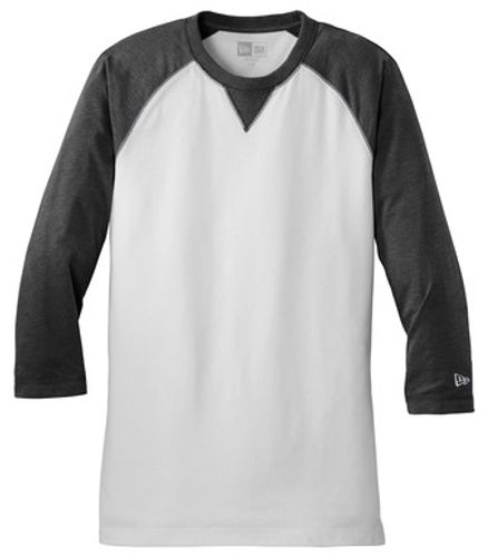 Sueded Cotton Blend 3/4-Sleeve Baseball Raglan Tee image thumbnail