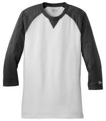Image of Sueded Cotton Blend 3/4-Sleeve Baseball Raglan Tee