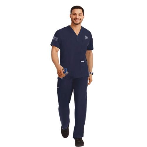 Unisex Scrubs - Top and Bottom Set - Navy image thumbnail