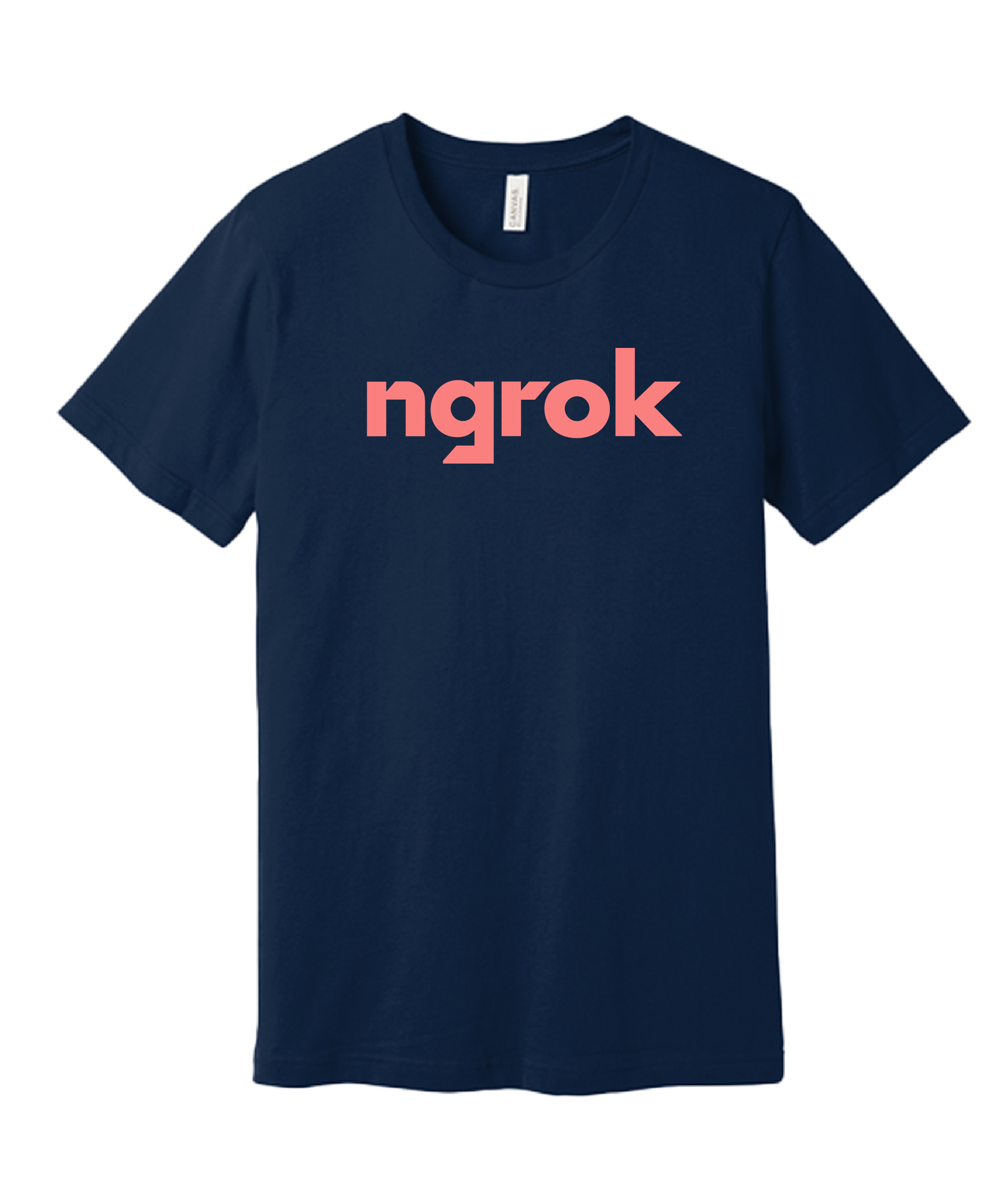 Image of Navy Shirt with Coral Logo