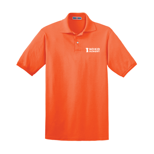 No Kid Hungry - Orange Jersey Knit Sport Polo image thumbnail